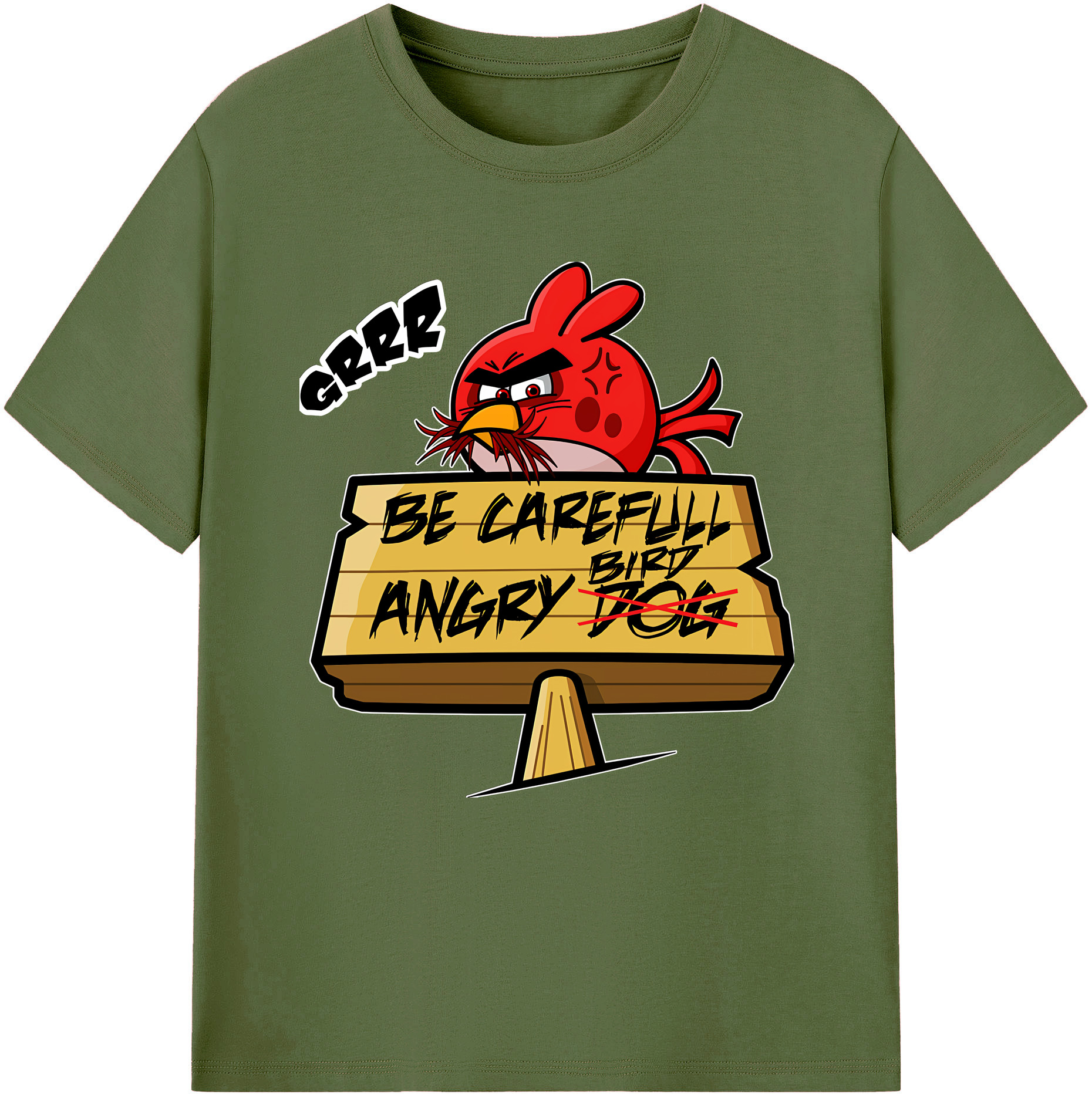 （画像用） Angry Birds アングリーバード 綿100％半袖Tシャツ（フロントプリント）